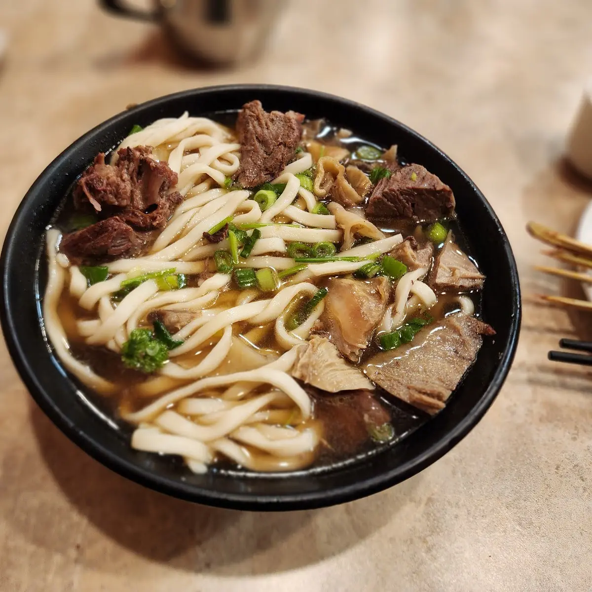 spicy beef noodle soup麻辣牛肉面
